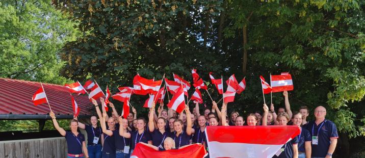 Team Austria bei der EM Voltigieren Junioren & Young Vaulter in Kaposvar. (c) OEPS