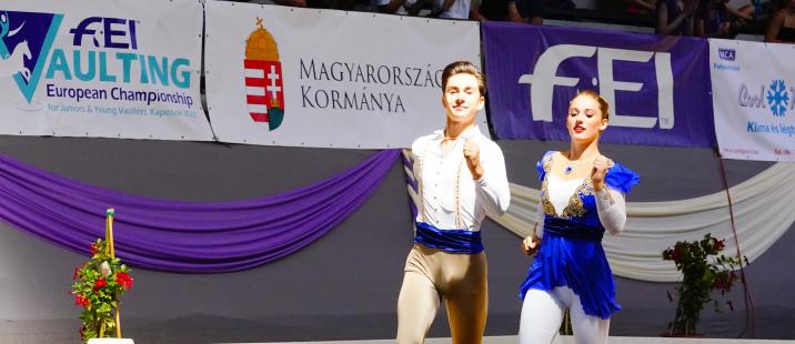 WM-Bronze-Pas de deux Anna Weidenauer/ Paul Ruttkovsky auf Goldkurs bei der Junioren EM. © Andrea Fuchshumer